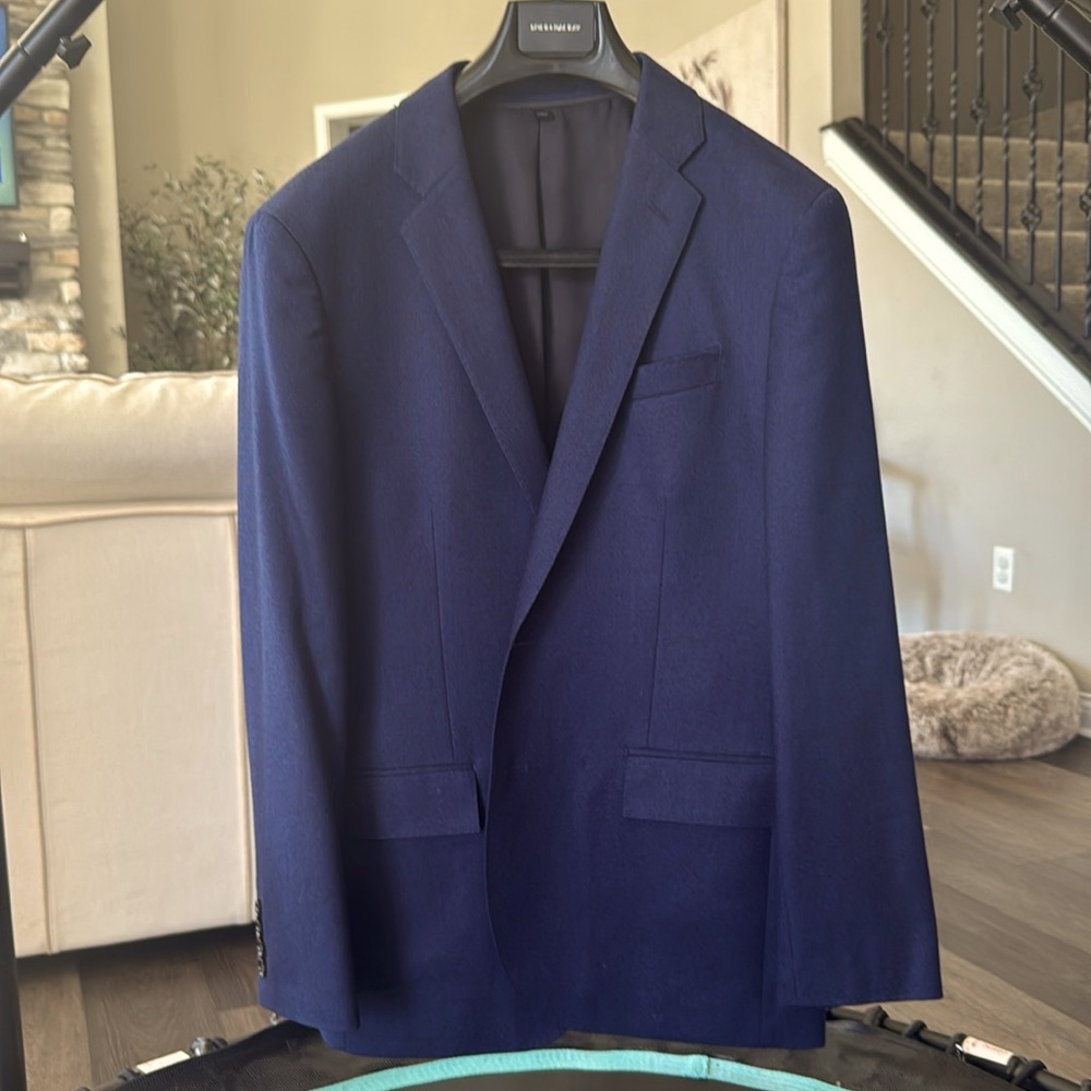 J. Crew Ludlow Flannel Deep Blue Sportscoat
